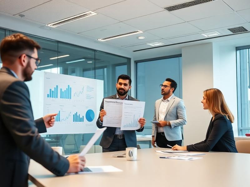 Business professionals in a finance meeting